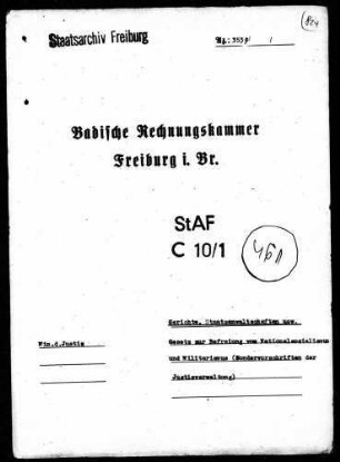 Gesetz zur Befreiung vom Nationalsozialismus usw.
