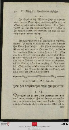 Siebenter Abschnitt: Von den vorzüglichen alten Kunstwerken