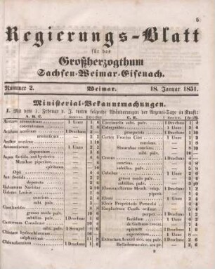 Nr. 2 : 18. Januar 1851
