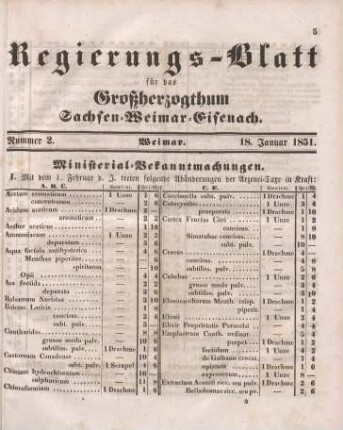 Nr. 2 : 18. Januar 1851