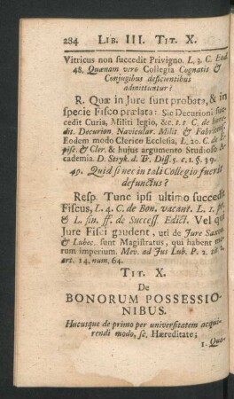 Tit. X. De Bonorum Possessionibus