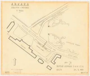 Gesamtbebauungsplan Ankara Teilbebauungsplan Bahnhofsgelände: Lageplan Bahnhofsvorplatz 1:1000