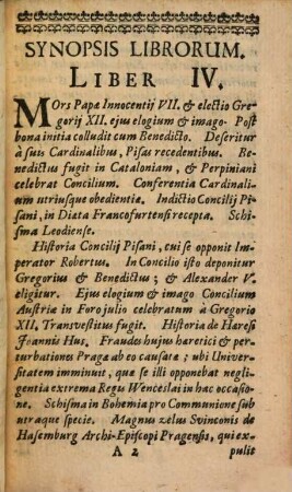 Historia De Magno Schismate Occidentis : In Compendium Reducta. Et Tomis Duobus Comprehensa, 2