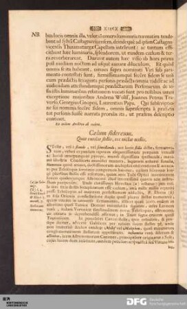Coelum sidereum