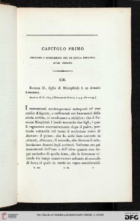 Capitolo primo: Seguono i monumenti dei re della dinastia XVIII tebana