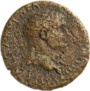 As des Vespasian mit incuser Prägung