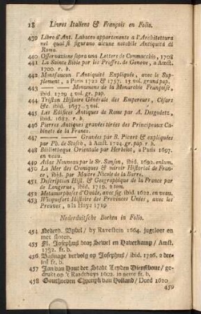 Nederduitsche Boeken in Folio.