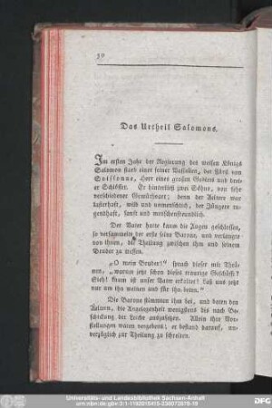 Das Urtheil Salomons.