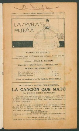 El viernes próximo publicaremos: "La canción que mató" por Héctor Pedro Blomberg