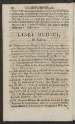 Libri Medici, In Octavo