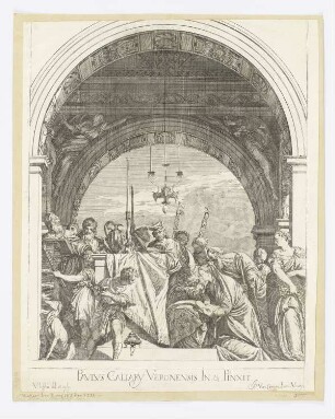 Beschneidung Christi, aus: "Opera selectiora quae Titianus Vecellius Cadubriensis et Paulus Calliari Veronensis inventarunt et pinxerunt"