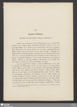 XII. Lannes (Johann), Marschall des Kaiserreiches, Herzog von Montebello