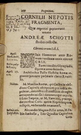 Cornelii Nepotis Fragmenta
