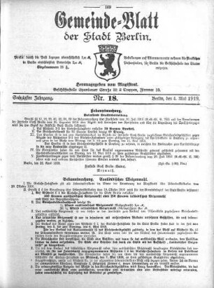 1919,18: Nr. 18, 4. Mai 1919