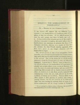 Morocco: The Bombardment of Casablanca.
