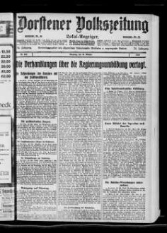 Dorstener Volkszeitung. 1919-1933