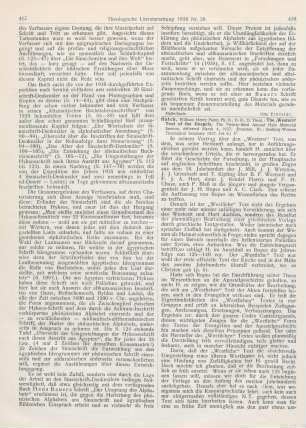 468-469 [Rezension] Hatch, William Henry Paine, The "Western" text of the gospels