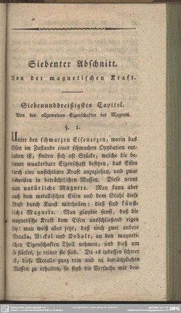 Siebenter Abschnitt. Von der magnetischen Kraft