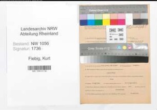 Entnazifizierung Kurt Fiebig , geb. 03.02.1914 (Beamter)