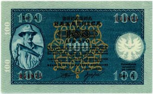 Geldschein, 100 Lire, 14.9.1944