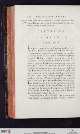(Lettre CCI - CCX)