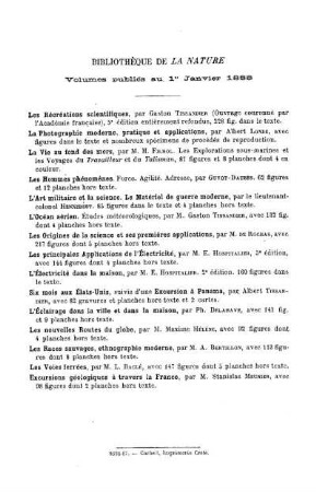 Les Récréations Scientifiques