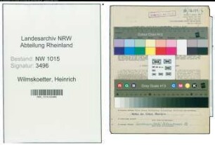 Entnazifizierung Heinrich Wilmskoetter , geb. 03.03.1908 ()