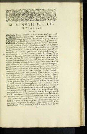 M. Minvtii Felicis Octavivs.