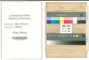 Entnazifizierung Minna Sopp , geb. 20.04.1879 ()
