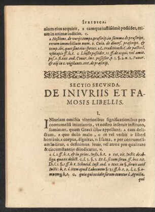 Sectio Secunda. De Iniuriis Et Famosis Libellis.