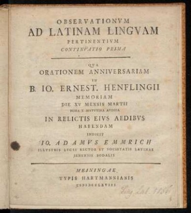 2: Observationum ad latinam linguam pertinentium continuatio