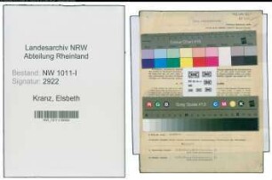 Entnazifizierung Elsbeth Kranz , geb. 11.06.1898 (Stenotypistin)