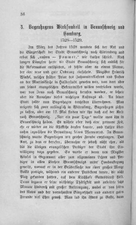 4. Bugenhagens Wirksamkeit in Braunschweig und Hamburg. 1528 - 1529.