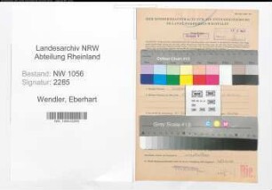 Entnazifizierung Eberhart Wendler , geb. 19.02.1908 (Arbeiter)