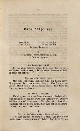 Praktischer Lehrgang zur schnellen und leichten Erlernung der französischen Sprache, 1