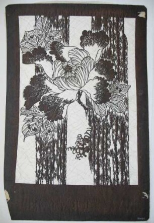 Katagami mit Päonie