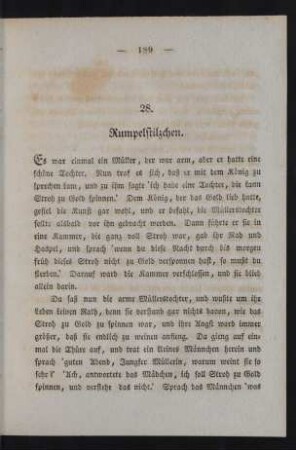 28. Rumpelstilzchen.