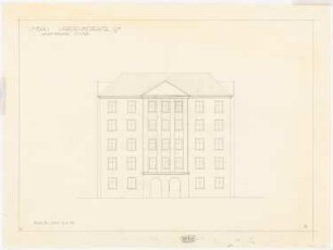 Wohnhaus Hardenbergstraße 9a, Berlin-Charlottenburg Umbau: Ansicht Hauptfasade 1:100
