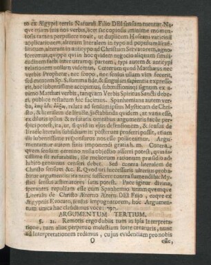 Argumentum Tertium.
