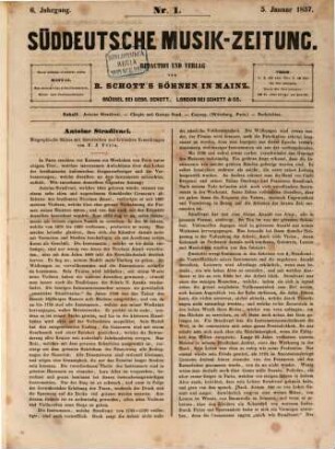 Süddeutsche Musik-Zeitung. 6, 6. 1857