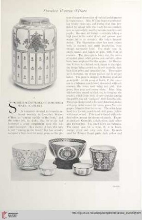 Some recent work of Dorothea Warren O'Hara