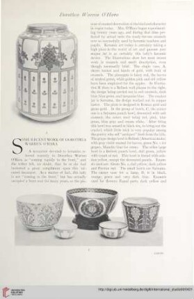 Some recent work of Dorothea Warren O'Hara