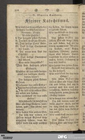 D. Martin Luthers, Kleiner Katechismus.