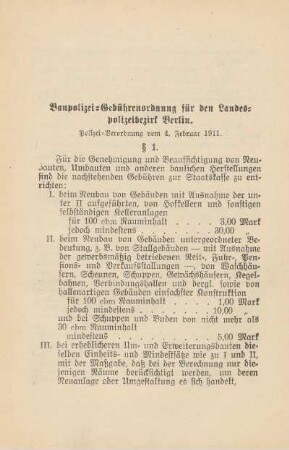 Baupolizei-Gebührenordnung für den Landespolizeibezirk Berlin