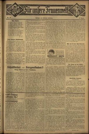 Zweite Ausgabe vom Donnerstag, den 27. April 1933.