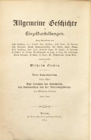 Das Zeitalter der Revolution, des Kaiserreiches und der Befreiungskriege : mit Porträts, Illustrationen und Karten, 1