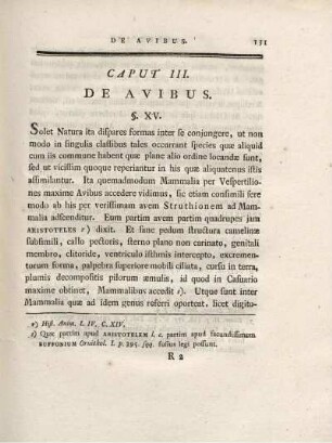 Caput III. De Avibus.