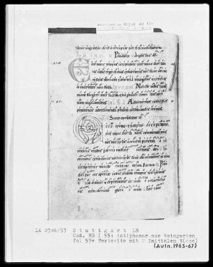 Monastisches Antiphonale — Initiale E(cce), Folio 53verso
