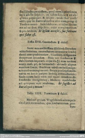 Testis XIIX. Torminum dulcis.