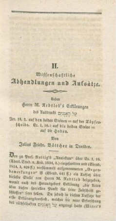 Wissenschaftliche Abhandlungen und Aufsätze